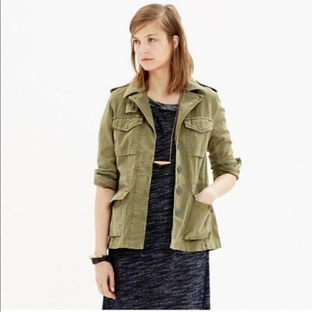 Madewell Olive Green Military Jacket XS